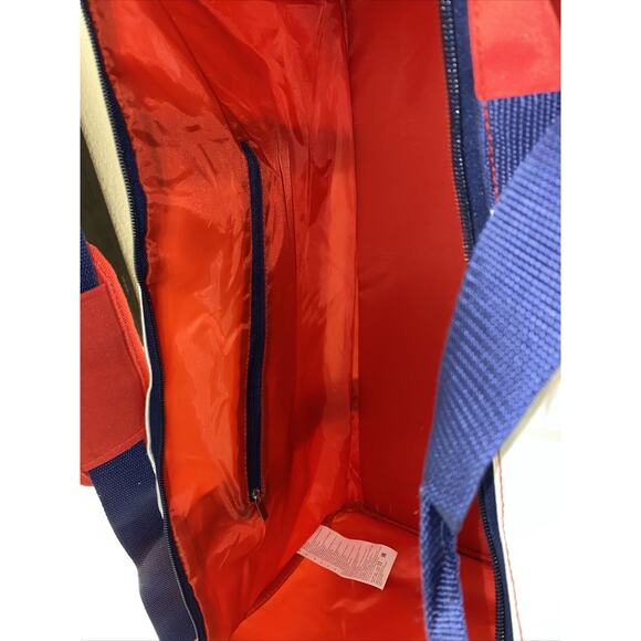 Lacoste Live Parfums Gym Sport Duffle Bag Tennis Racquetball Red White Blue - Picture 7 of 11